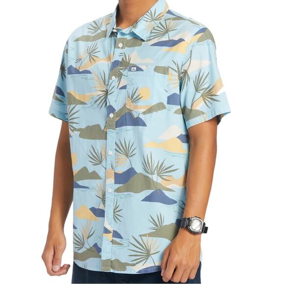 NEW Quicksilver Men’s Slow Dazed Short Sleeve Shirt Button Down Hawaiian Size XL - Picture 4 of 7